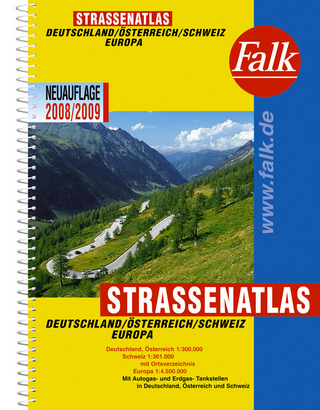 Falk Strassenatlas Deutschland / Österreich / Schweiz / Europa 2008/2009