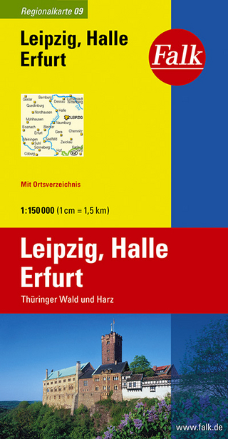 Falk Regionalkarte Deutschland Blatt 9 Leipzig, Halle, Erfurt 1:150 000