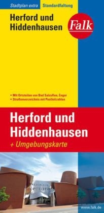 Falk Stadtplan Extra Standardfaltung Herford und Hiddenhausen mit Ortsteilen von