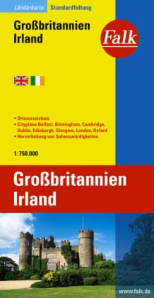 Falk Länderkarte Großbritannien, Irland 1:750 000