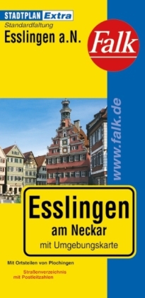 Falk Stadtplan Extra Standardfaltung Esslingen 1:18 500