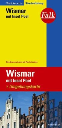 Falk Stadtplan Extra Standardfaltung Wismar mit Insel Poel 1:17 500