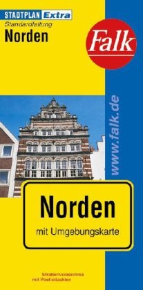 Falk Stadtplan Extra Standardfaltung Norden mit Ortsteilen von Hage, Marienhafe