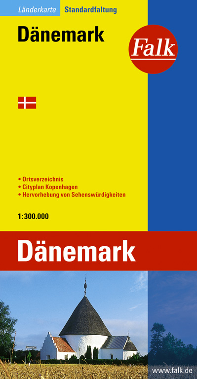 Falk L&auml;nderkarte D&auml;nemark 1:300 000