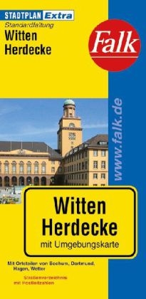 Falk Stadtplan Extra Standardfaltung Witten, Herdecke mit Ortsteilen von Bochum