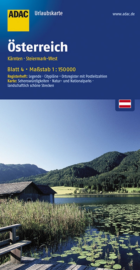 ADAC Urlaubskarte &Ouml;sterreich 04 K&auml;rnten, Steiermark-West 1:150.000