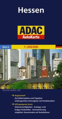 ADAC AutoKarte Deutschland Blatt 6 Hessen 1:200 000