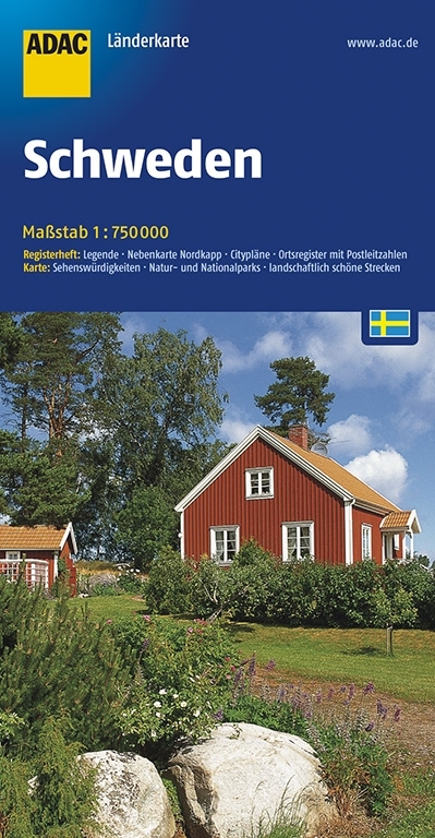 ADAC L&auml;nderKarte Schweden 1:750 000