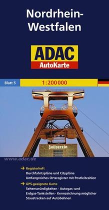 ADAC AutoKarte Deuschland Blatt 5 Nordrhein-Westfalen 1:200 000