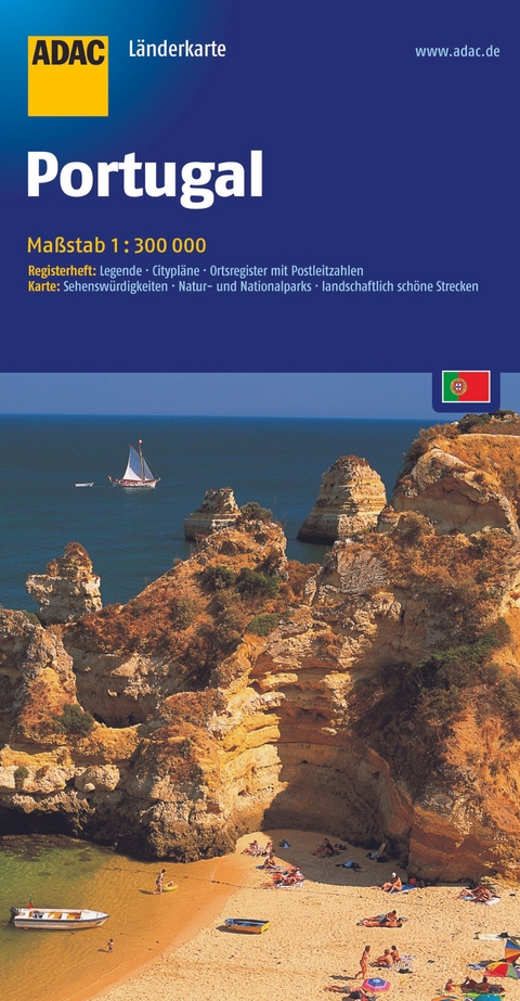 ADAC L&auml;nderkarte Portugal 1:300.000