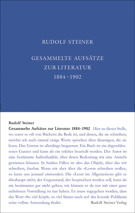 Gesammelte Aufs&auml;tze zur Literatur 1884&ndash;1902 - Rudolf Steiner