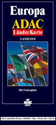 ADAC L&auml;nderkarte Europa 1:4 500 000, plano