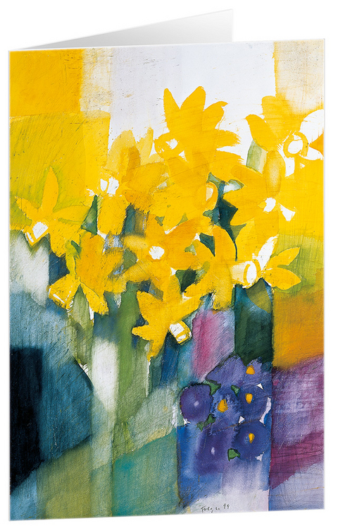 Narzissen - Kunst-Faltkarten ohne Text (5 St&uuml;ck) - 