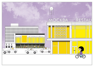 Postkarte - Berlin - Café Moskau