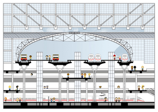 Postkarte - Berlin - Hauptbahnhof