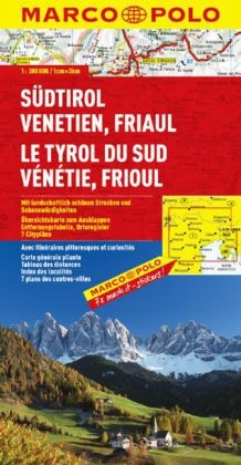 MARCO POLO Karte I Südtirol, Venetien, Friaul 1:300 000
