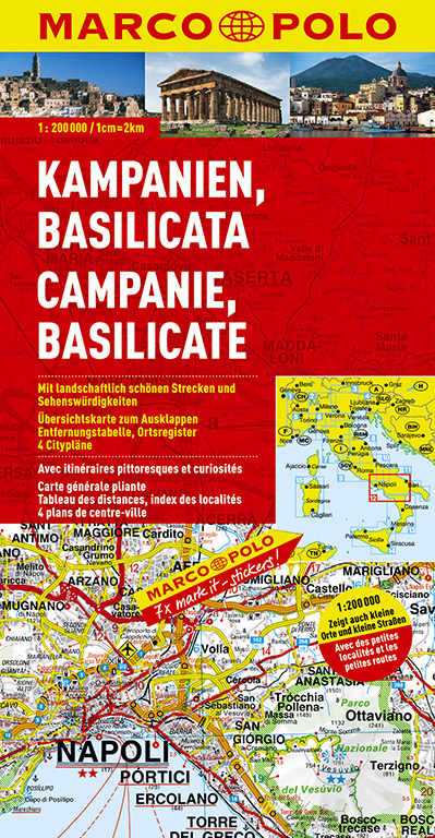 MARCO POLO Karte Italien Blatt 12 Kampanien, Basilicata 1:200 000