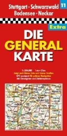Generalkarte Deutschland Extra. 1:200000 / Stuttgart /Schwarzwald /Bodensee /Neckar