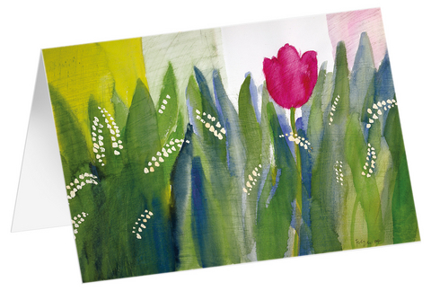 Maigl&ouml;ckchen - Kunst-Faltkarten ohne Text (5 St&uuml;ck) - 