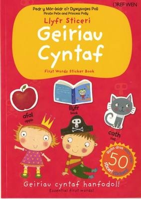 Llyfr Sticeri Geiriau Cyntaf - Dref Wen
