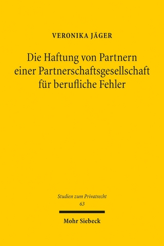 Die Haftung von Partnern einer Partnerschaftsgesellschaft für berufliche Fehler