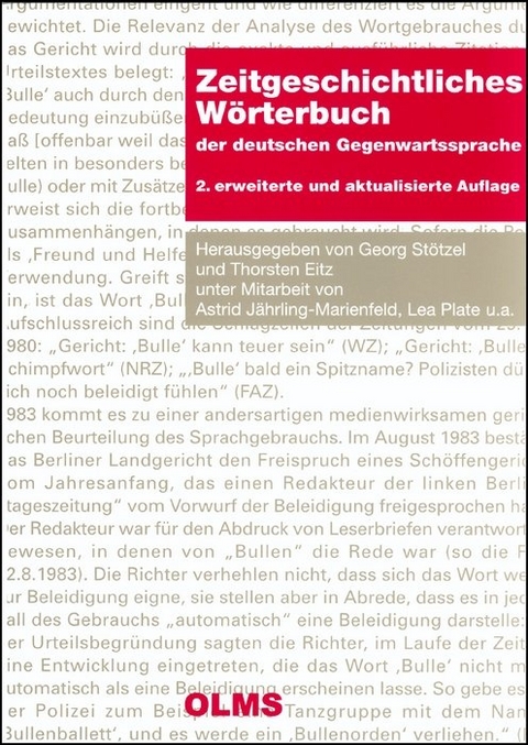 Zeitgeschichtliches W&ouml;rterbuch der deutschen Gegenwartssprache - 