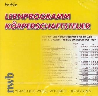 Lernprogramm K&ouml;rperschaftsteuer, 1 CD-ROM - Axel Endriss