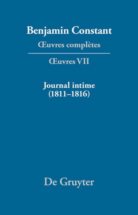 Journal intime (1811&ndash;1816). Carnet. Livres de d&eacute;penses - 