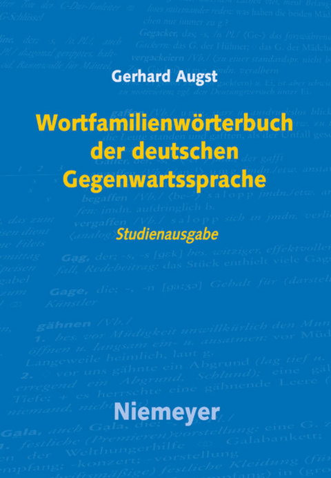 Wortfamilienw&ouml;rterbuch der deutschen Gegenwartssprache - Gerhard Augst