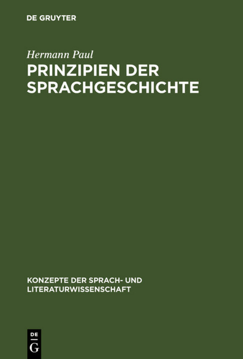 Prinzipien der Sprachgeschichte - Hermann Paul