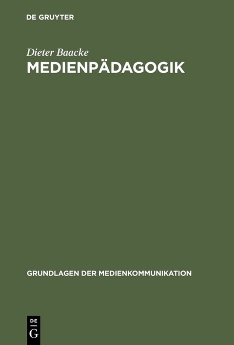 Medienp&auml;dagogik - Dieter Baacke