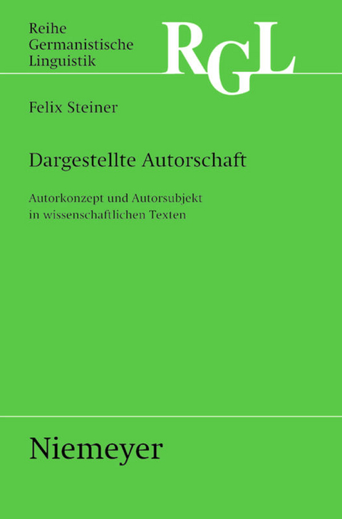 Dargestellte Autorschaft - Felix Steiner