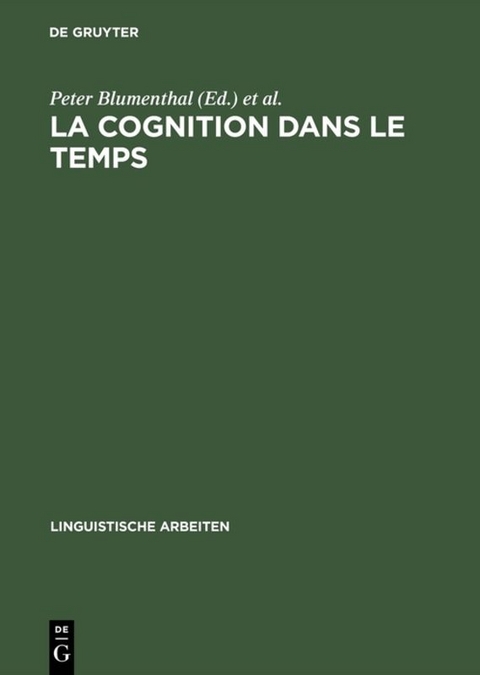 La cognition dans le temps - 
