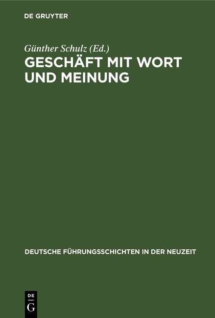 Gesch&auml;ft mit Wort und Meinung - 