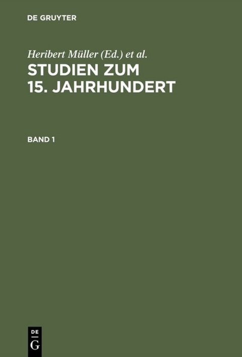 Studien zum 15. Jahrhundert - 