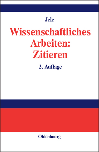 Wissenschaftliches Arbeiten: Zitieren