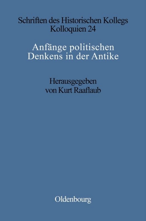 Anf&auml;nge politischen Denkens in der Antike - 