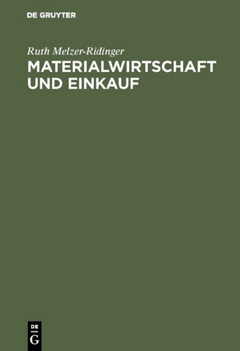 Materialwirtschaft und Einkauf - Ruth Melzer-Ridinger