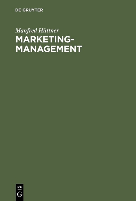 Marketing-Management - Manfred H&uuml;ttner