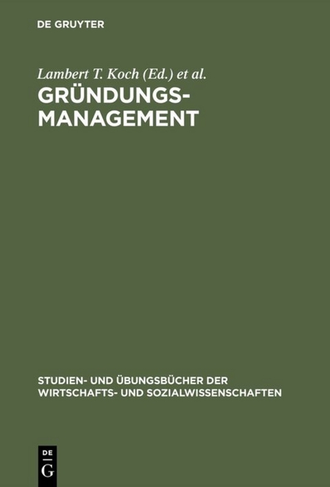 Gr&uuml;ndungsmanagement - 