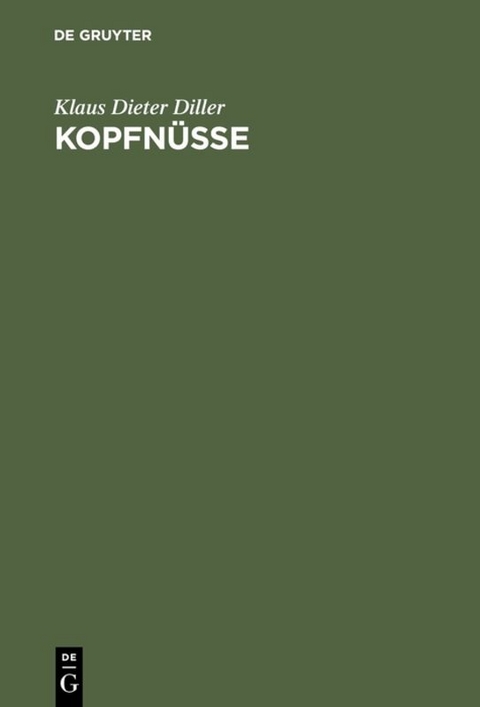Kopfn&uuml;sse - Klaus Dieter Diller