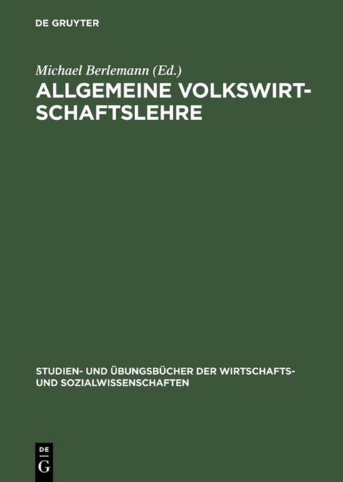 Allgemeine Volkswirtschaftslehre - 