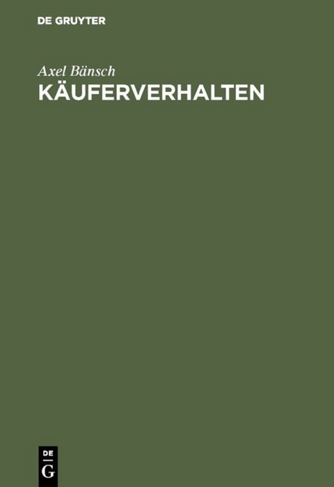 K&auml;uferverhalten - Axel B&auml;nsch