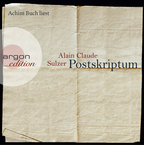 Postskriptum - Alain Claude Sulzer