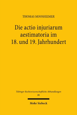 Die actio injuriarum aestimatoria im 18. und 19. Jahrhundert