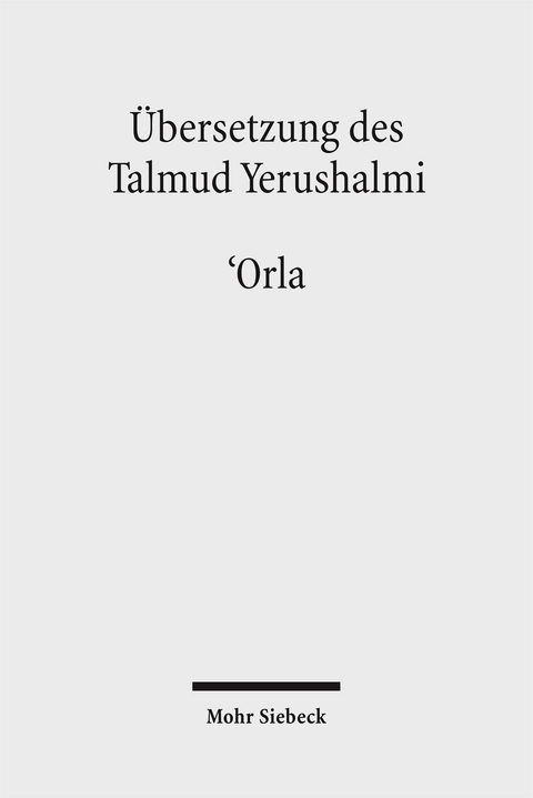 &Uuml;bersetzung des Talmud Yerushalmi - 