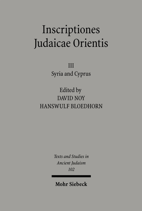 Inscriptiones Judaicae Orientis - 