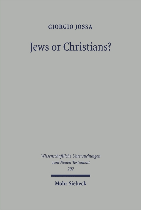 Jews or Christians? - Giorgio Jossa