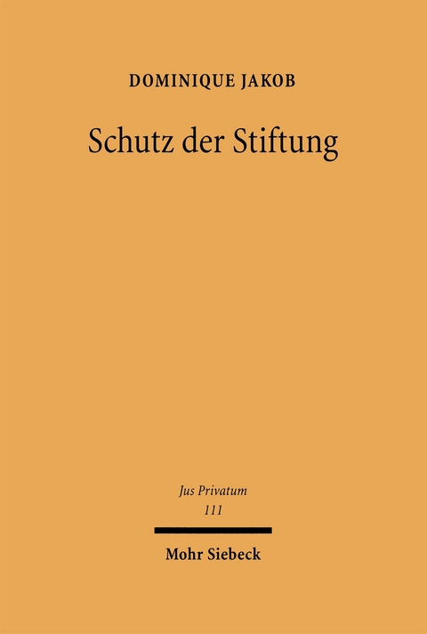 Schutz der Stiftung - Dominique Jakob