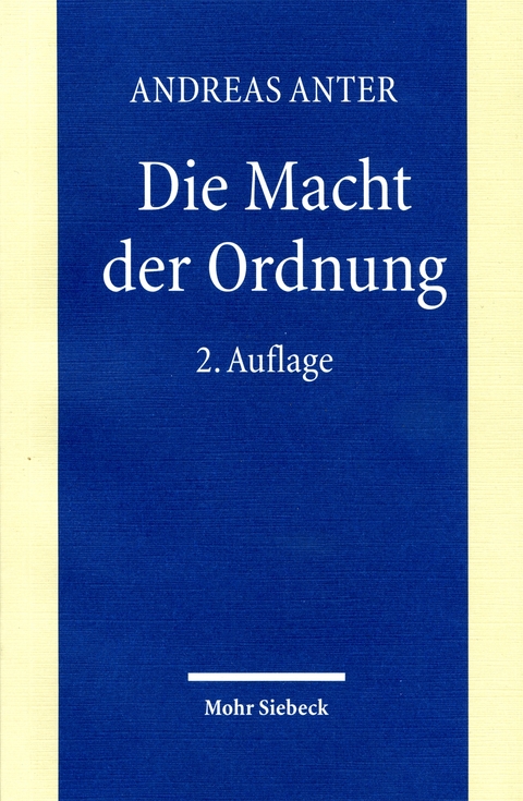 Die Macht der Ordnung - Andreas Anter